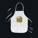 Avental Infantil Burger de aquarela<br><div class="desc">Aquarela um copo de cerveja,  garrafa de leite de bebê e hambúrguer.</div>