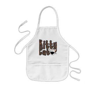 Avental Infantil Camiseta bonito e presentes do gato do gatinho