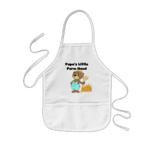 Avental Infantil Camiseta e presentes da mão de fazenda da papá pou