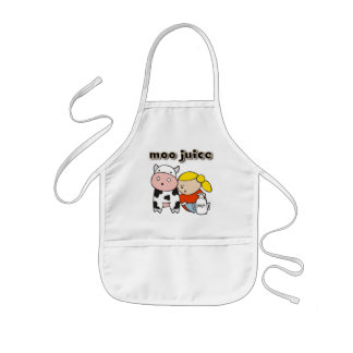 Avental Infantil Camiseta e presentes do suco do MOO