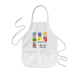 Avental Infantil Camiseta e presentes dos animais de fazenda