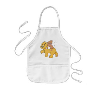 Avental Infantil Camiseta e presentes felizes do cão de Brown
