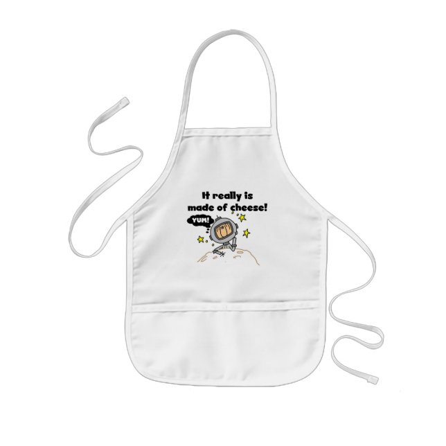 Avental Infantil Camisetas e Presentes da Lua de Queijo (Frente)