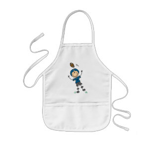 Avental Infantil Camisetas e Presentes do Jogador de Futebol Azul