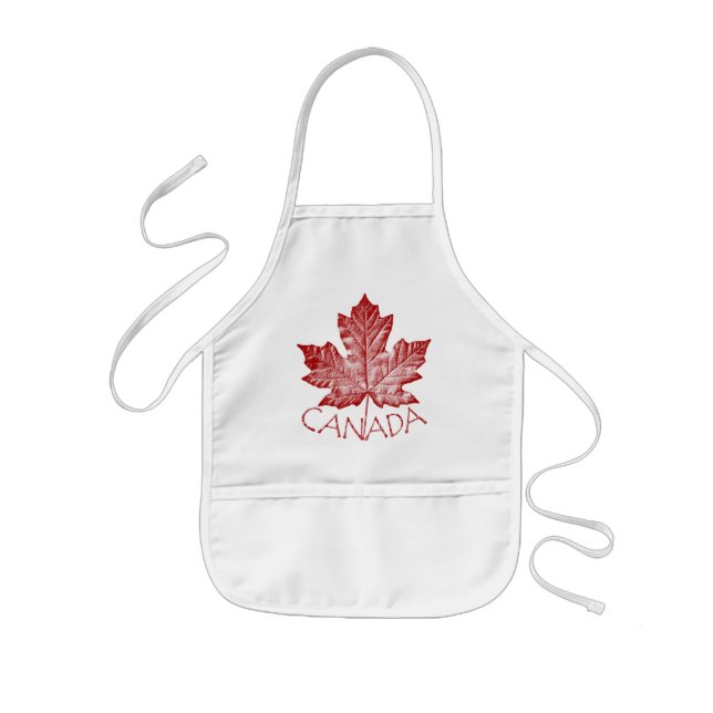 Avental Infantil Canadá Souvenir Apron Canadá Mapeamento Leaf Souve (Frente)