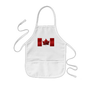 Avental Infantil Canadá Souvenir Apron Canadá Mapeamento Leaf Souve