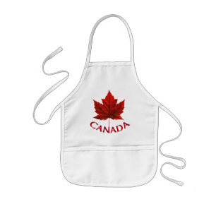 Avental Infantil Canadá Souvenir Apron Kid's Maple Leaf Souvenir