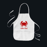 Avental Infantil Caranguejo vermelho para crianças | Personalizável<br><div class="desc">Caranguejo vermelho para crianças | Personalizável com nome. Boa ideia para o chefe de marisco. Use-o para cozinhar ou lagosta em casa ou no restaurante. Os ápons de CHURRASCO legal para crianças. De tamanho longo e curto.</div>