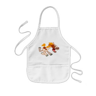 Avental Infantil Cartoon Livremente Pinto Horse Apron