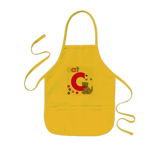 Avental Infantil Cat - Letra C Apron (Frente)
