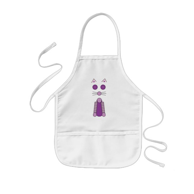 Avental Infantil CAT roxo (Frente)