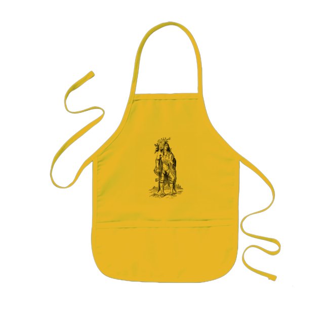 Avental Infantil Chefe Indígena Apron (Frente)