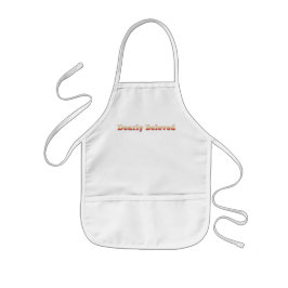 Avental Infantil Citação de Bíblia "Querido" com texto de ouro