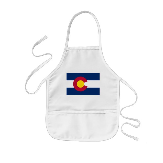 Avental Infantil Colorado Flag The Centennial State Kids' Apron (Frente)