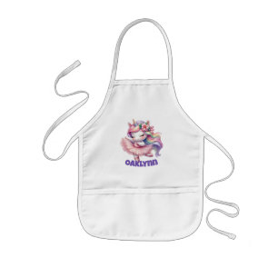 Avental Infantil Colorida Ballerina Unicorn Personalizada