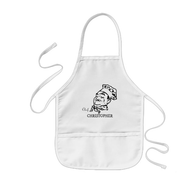 Avental Infantil Conjunto Apron de Chef Personalizado e Crianças (Frente)