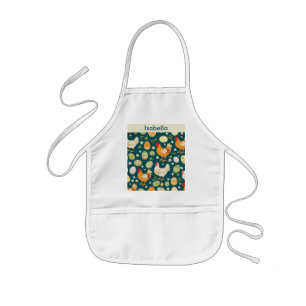 Avental Infantil Cozinha de Fazenda Personalizada Frango Galinha Rú