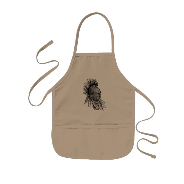 Avental Infantil Criança-chefe indiano Apron (Frente)