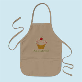 Avental Infantil Criança: Costume de Khaki Apron I Love Baking Club