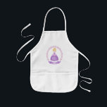 Avental Infantil Crianças de Apron Roxo<br><div class="desc">Uma princesa loira cabeleira em um vestido brilhante roxo decora este avental. Personalize com o nome de suas garotas. Um presente adorável para um aniversário de meninas ou Natal. Projetado para você pelo Blackberry Boulevard.</div>