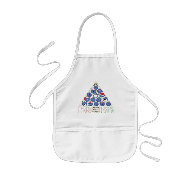 Avental Infantil Crianças de Natal Apron Crianças "Berry Christmas" (Frente)