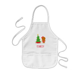 Avental Infantil Crianças de Natal personalizadas cozinhando com o 