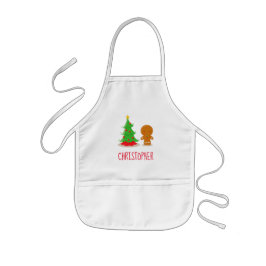 Avental Infantil Crianças de Natal personalizadas cozinhando com o 