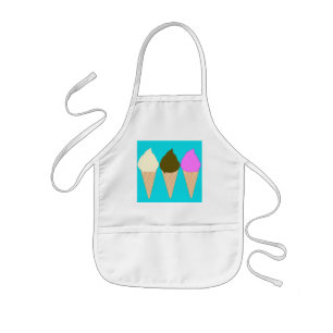 Avental Infantil Crianças Sorvete Cones Apron