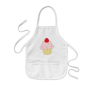 Avental Infantil Cupcake cor-de-rosa