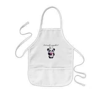 Avental Infantil Cute Panda Bear Apron