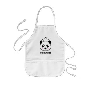 Avental Infantil Cute panda urso chef chapéu cozinhar de bico