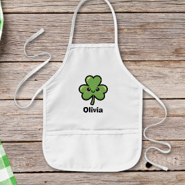 Avental Infantil Cute Smiling Clover