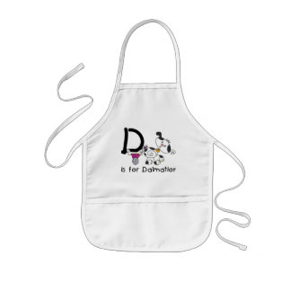 Avental Infantil D é para t-shirt e presentes de Dalmation