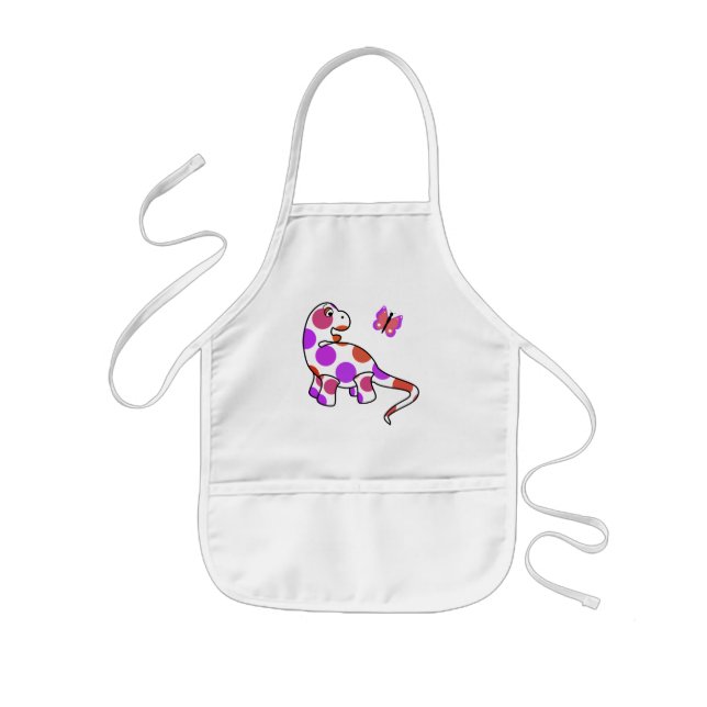 Avental Infantil Dinossauro Bolinhas Bonito Apron (Frente)