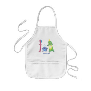 Avental Infantil Dobra de dente de pasta de dente de dente de pasta