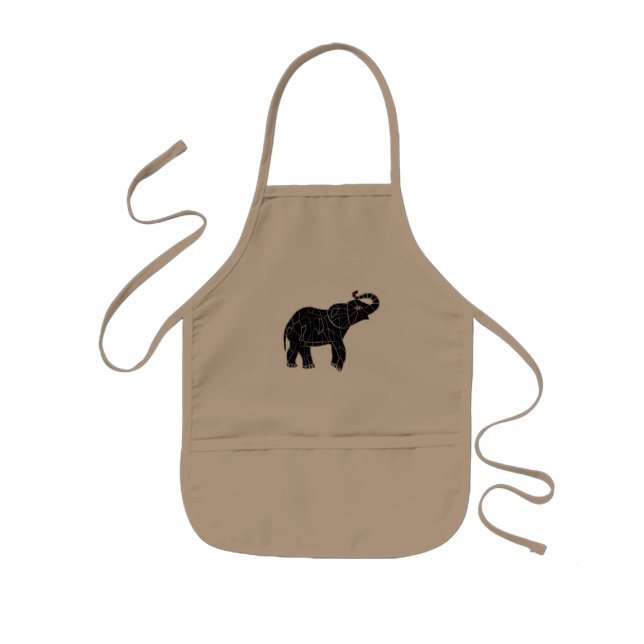 Avental Infantil Elefante elétrico de néon (Frente)