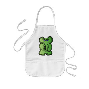 Avental Infantil Elefante verde