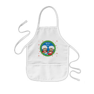 Avental Infantil Elfos de Natal de Cor