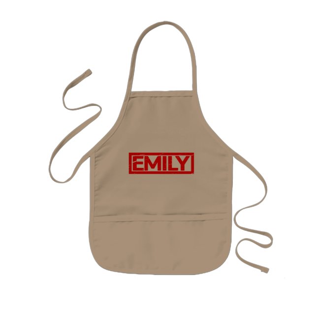 Avental Infantil Emily Stamp (Frente)