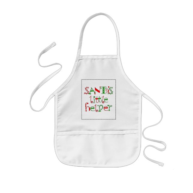 Avental Infantil Enfeites de natal e acessórios (Frente)