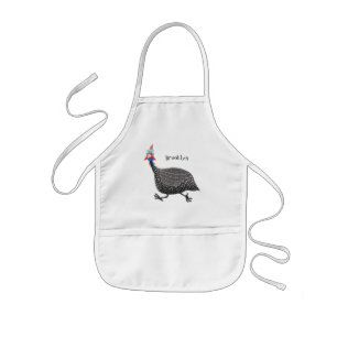 Avental Infantil Engraçado desenho animado de aves Guineafowl
