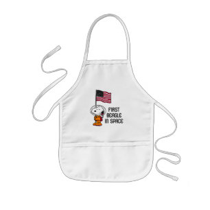 Avental Infantil ESPAÇO   Snoopy Com Astronauta De Bandeira