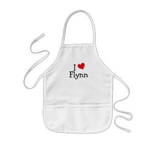 Avental Infantil Eu Amo Flynn