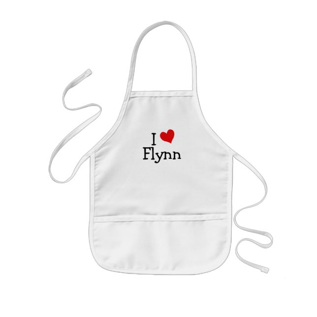 Avental Infantil Eu Amo Flynn (Frente)
