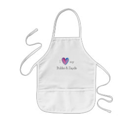 Avental Infantil Eu amo meu Bubbe e Zayde Apron