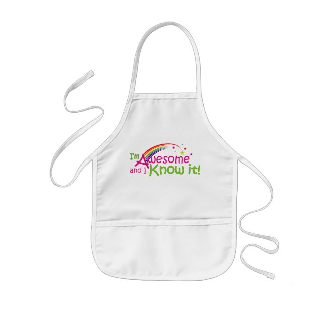 Avental Infantil Eu sou incrível e sei disso! (Frente)
