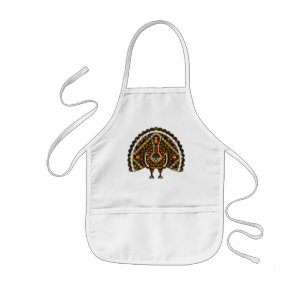 Avental Infantil Fall Turkey Apron