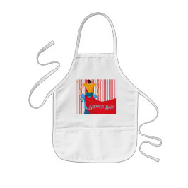 Avental Infantil Father’s Day Gift for Supper Dad Apron