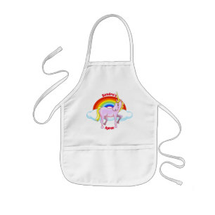 Avental Infantil Feliz Apron Infantil do Unicórnio