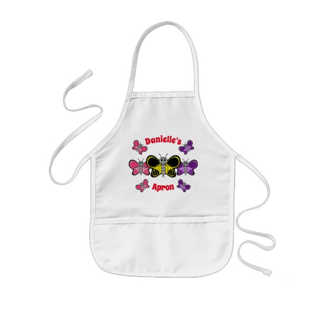 Avental Infantil Feliz Borboleta Apron Infantil (Frente)